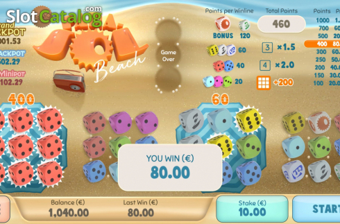 Win Screen 4. Parasol Beach slot
