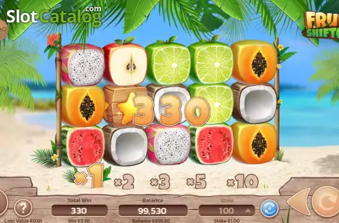 Win screen 2. Fruit Shifter slot