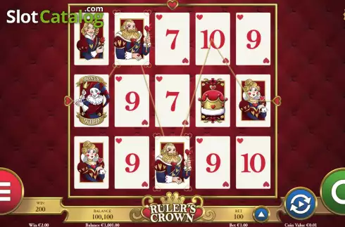 Win screen. Ruler's Crown slot