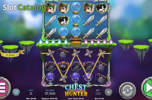 Win screen. Chest Hunter slot