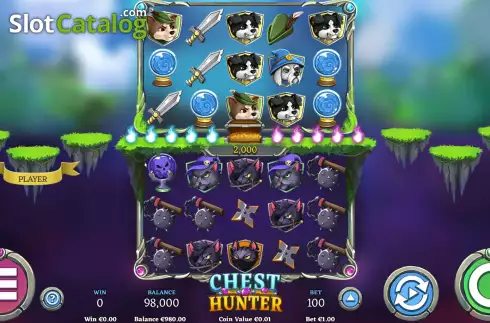 Reel screen. Chest Hunter slot