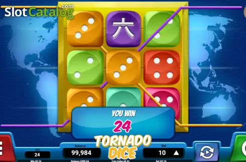 Win screen 2. Tornado Dice slot