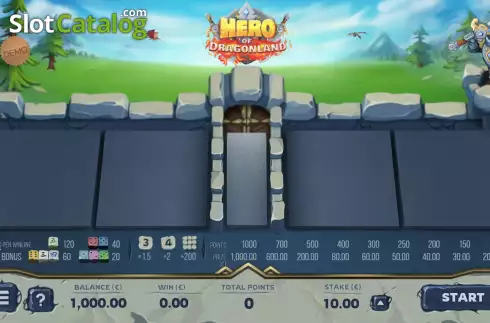 Game screen. Hero of Dragonland slot