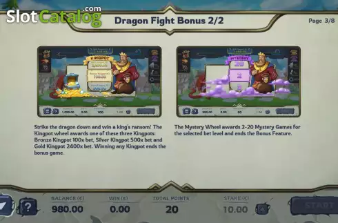 Dragon Fight Bonus screen 2. Hero of Dragonland slot