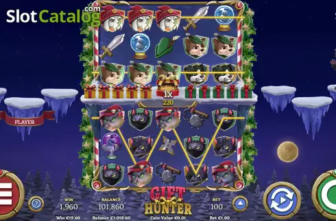 Win screen 2. Gift Hunter slot