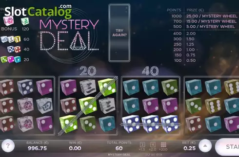 Win screen. Mystery Deal slot