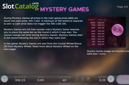 Mystery game screen. Mystery Deal slot