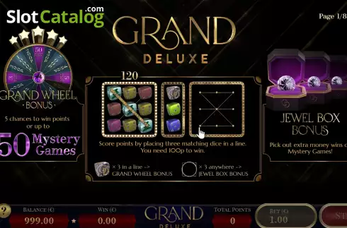 Game Rules screen. Grand Deluxe slot