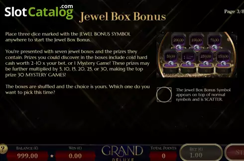 Game Rules screen 3. Grand Deluxe slot