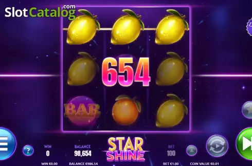 Win screen 2. Star Shine slot