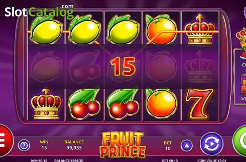 Win screen 2. Fruit Prince slot