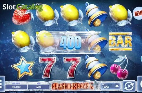 Win screen. Flash Freeze 2 slot
