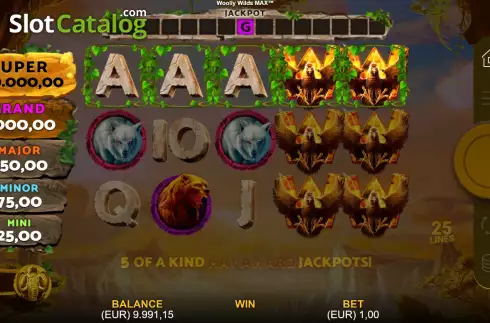 Win Screen 2. Woolly Wilds MAX slot