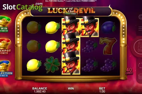 Win Screen 2. Luck of the Devil: POWER COMBO slot