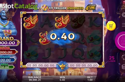 Pantalla5. Genie's Link&Win 4Tune Tragamonedas 