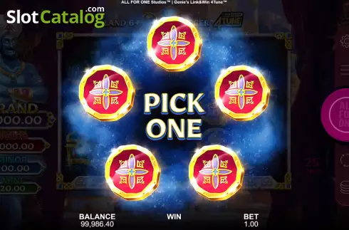 Bonus Game Pick Object Screen 2. Genie's Link&Win 4Tune slot