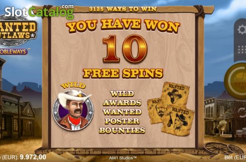 Screen4. Wanted Outlaws slot