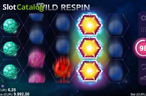 Respin Feature. Solar Wilds slot