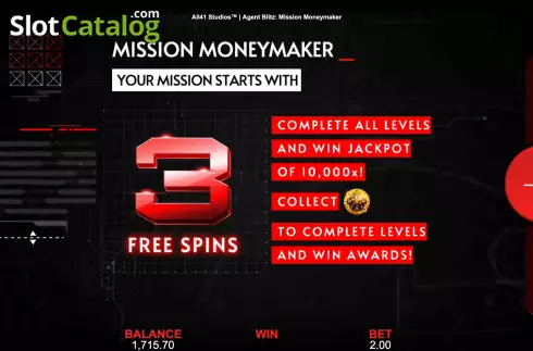 Free Spins 2. Agent Blitz: Mission Moneymaker slot