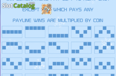 Paytable. Alice in Winterland slot