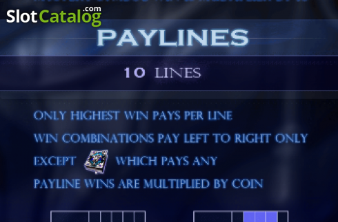 Paytable. Book of Tricks slot