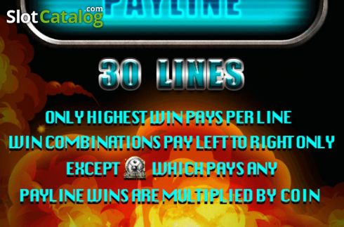 Paylines screen. It's Payday slot
