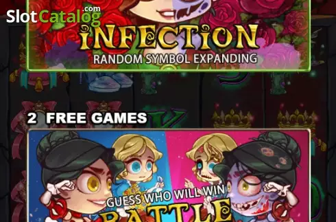 Free Game Feature Pick object Screen. Princess Vs Zombie slot
