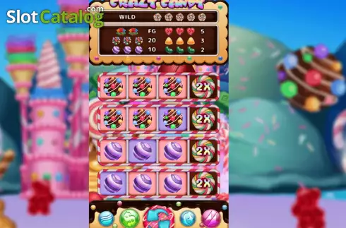 Game screen. Crazy Candy slot