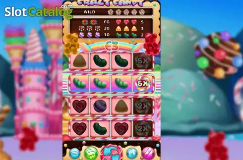 Win screen. Crazy Candy slot