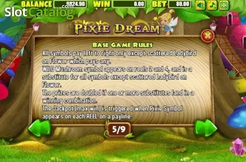 Rules 2. Pixie Dream slot