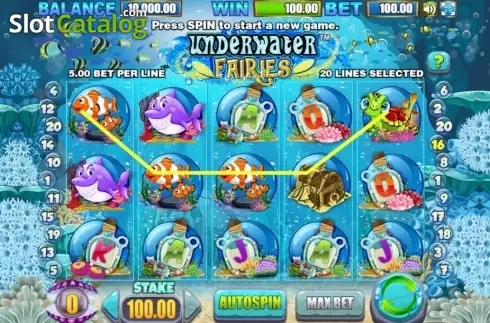 Bildschirm3. Underwater Fairies slot