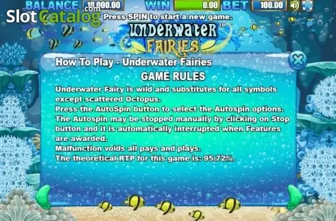 Rules 2. Underwater Fairies slot