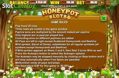 Schermo7. Honeypot Slots slot