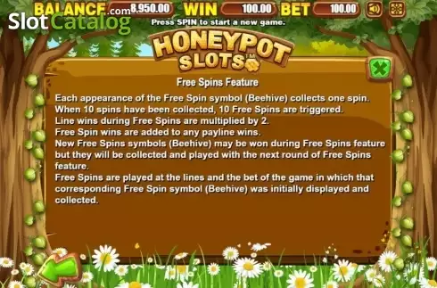 Free Spins. Honeypot Slots slot