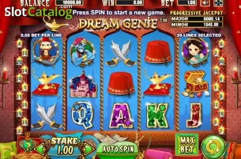 Ekran2. Dream Genie (Allbet Gaming) yuvası