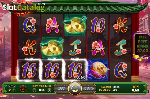 Win screen. Lion of the East slot