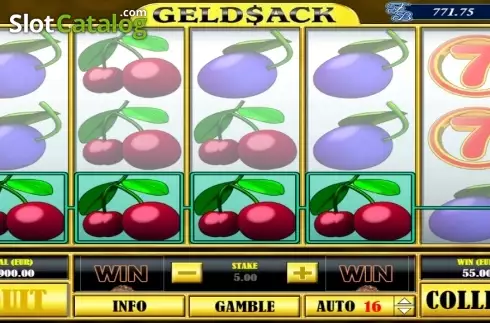 Win screen. Geldsack slot