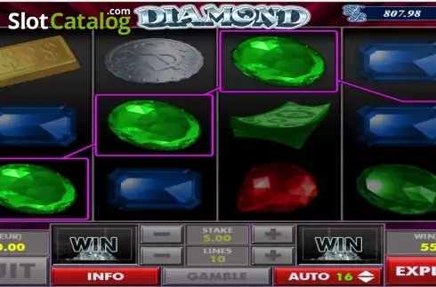 Win screen. Diamonds (AlteaGaming) slot