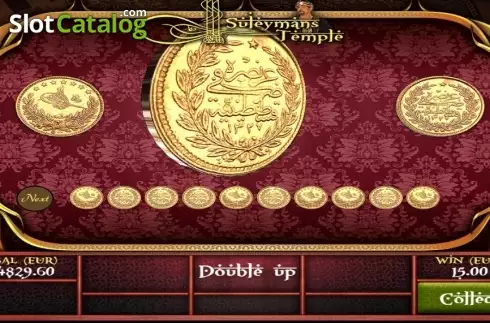 Bonus Game screen. Suleyman's Temple slot