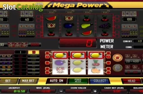Win screen. Mega Power slot