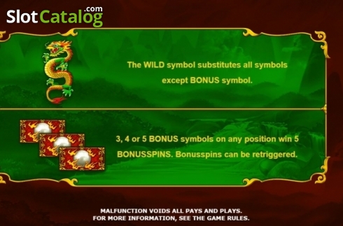 Symbols. Dragon's Gift slot
