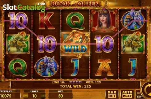 Win Screen. Book of Queen slot