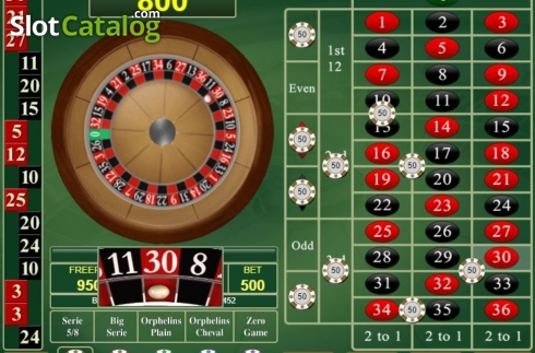 Game Screen. Roulette Royal (Amatic Industries) slot