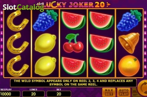 Écran2. Lucky Joker 20 Machine à sous