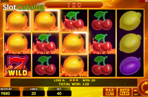 Win Screen 1. Hottest Fruits 20 slot