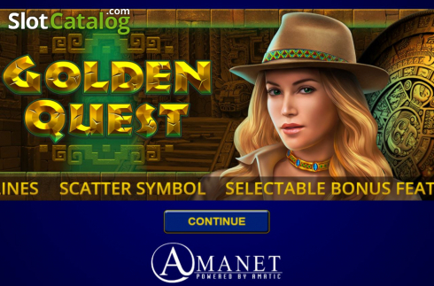 Start Screen. Golden Quest (Amatic Industries) slot