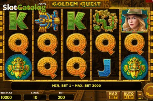 Ekran3. Golden Quest (Amatic Industries) yuvası