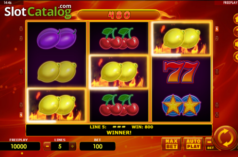 Win Screen 2. Hot Fruits Deluxe (Amatic Industries) slot