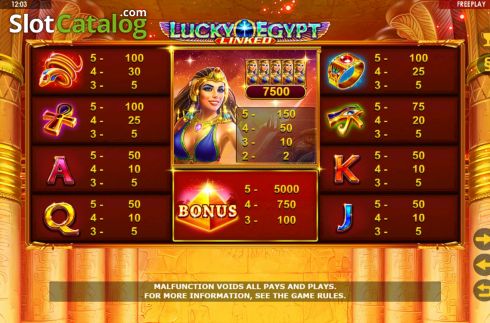 Bildschirm8. Lucky Egypt slot