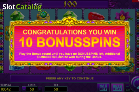 Free Spins screen. Dragons Mystery (Amatic Industries) slot